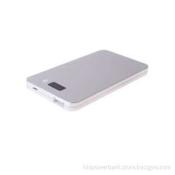 Ultrathin Silver 4400mAh Lighting Portable Power Bank